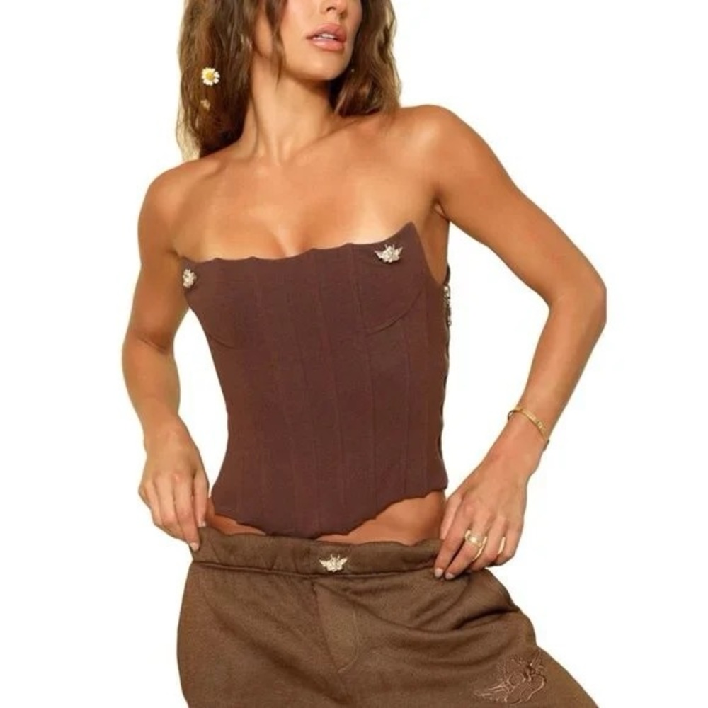 Boys Lie Corset Top With Extra Snap On Buttons